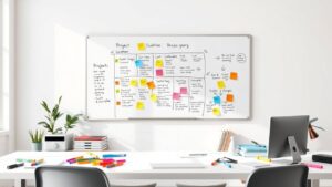 Een drukke kantooromgeving vol productiviteit en focus.